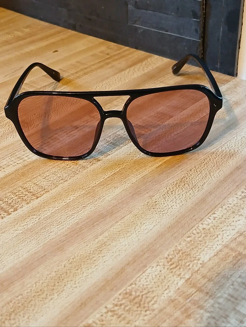 Kurt Geiger Black Frame Sunglasses with Pink Lenses